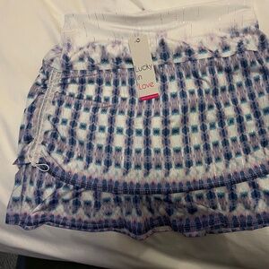 Lucky In Love Print Golf Ladies Skirt/Skort